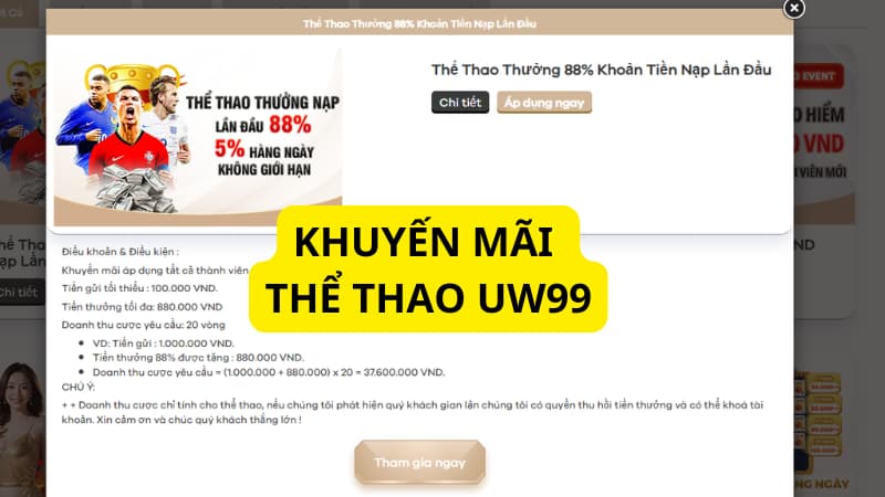 KHUYẾN MÃI THỂ THAO UW99