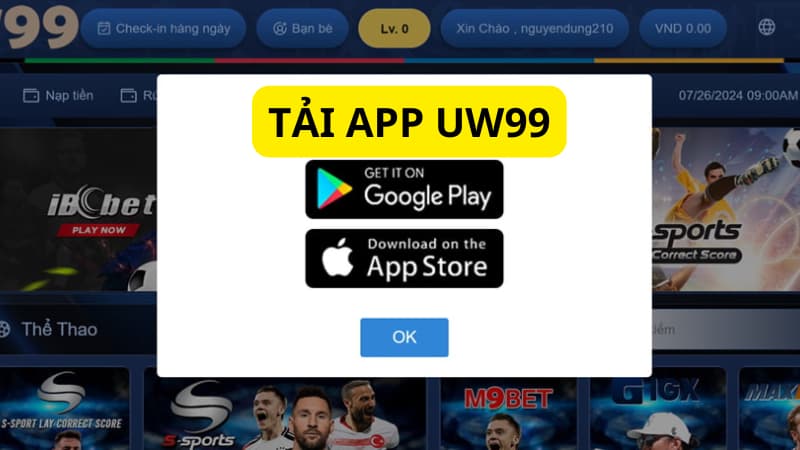 Tải APP UW99